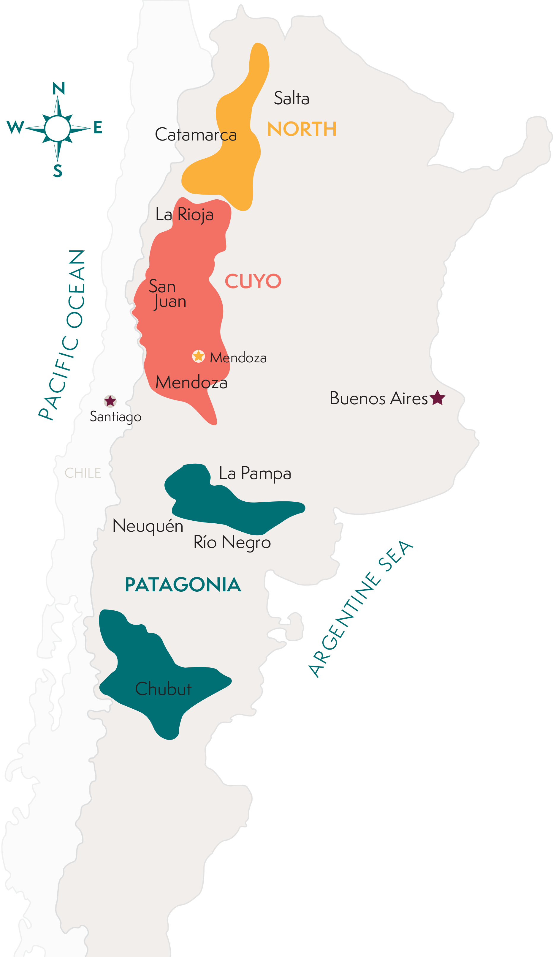Argentina Wine Regions Map 