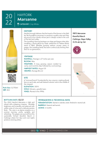 Marsanne 2022 Product Sheet