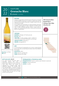 Grenache Blanc 2022 Product Sheet