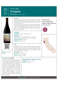 Carignan 2021 Product Sheet