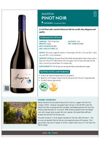 Pinot Noir 2022 Product Sheet