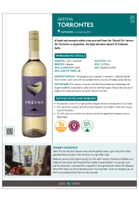 Torrontes 2023 Product Sheet