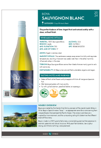 Sauvignon Blanc 2024 Product Sheet